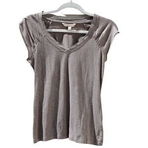 Banana Republic Women's Fitted T Shirt Metallic Sparkle Bronze Size XS